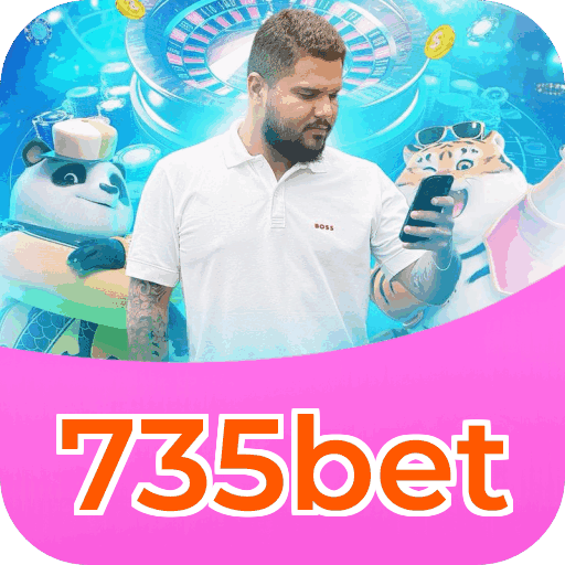 Interface do aplicativo 735bet mostrando jogos disponíveis no iOS e Android